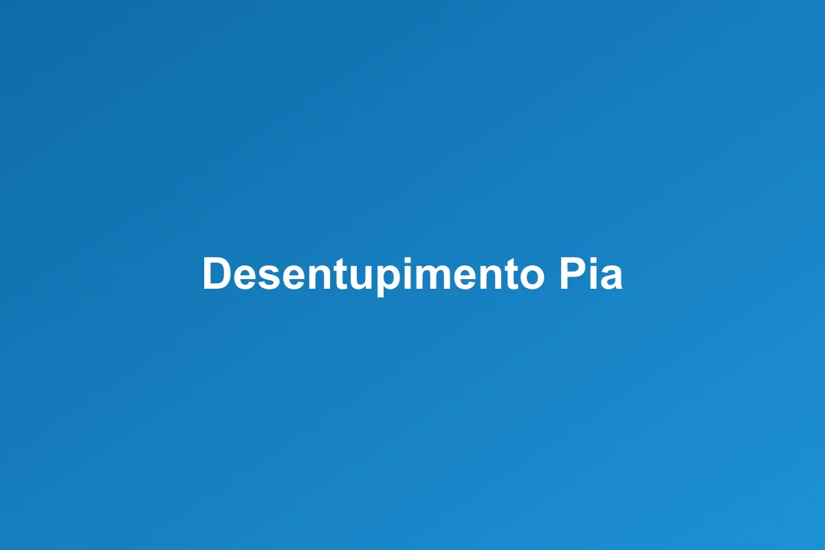 Desentupimento de pia em Uberlândia