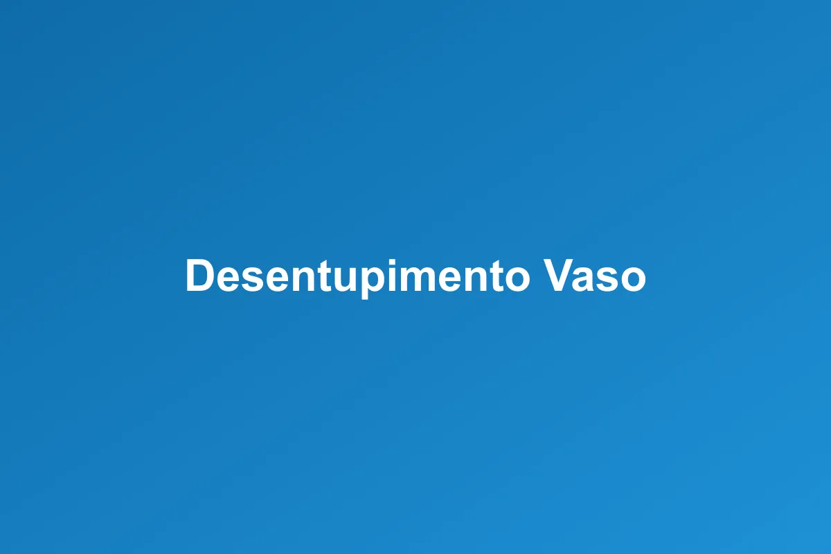 Desentupimento de vaso sanitário em Uberlândia